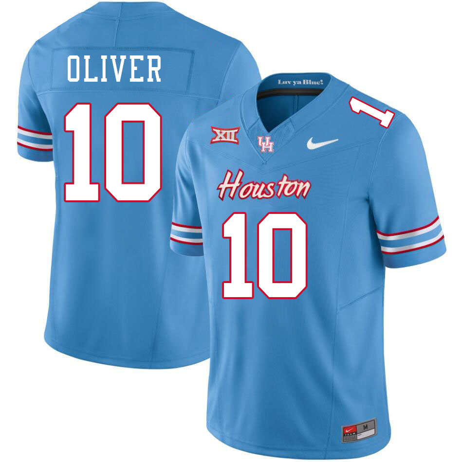 Ed Oliver Houston Jersey,Houston Cougars #10 Ed Oliver Jersey Youth College Uniforms-Oilers